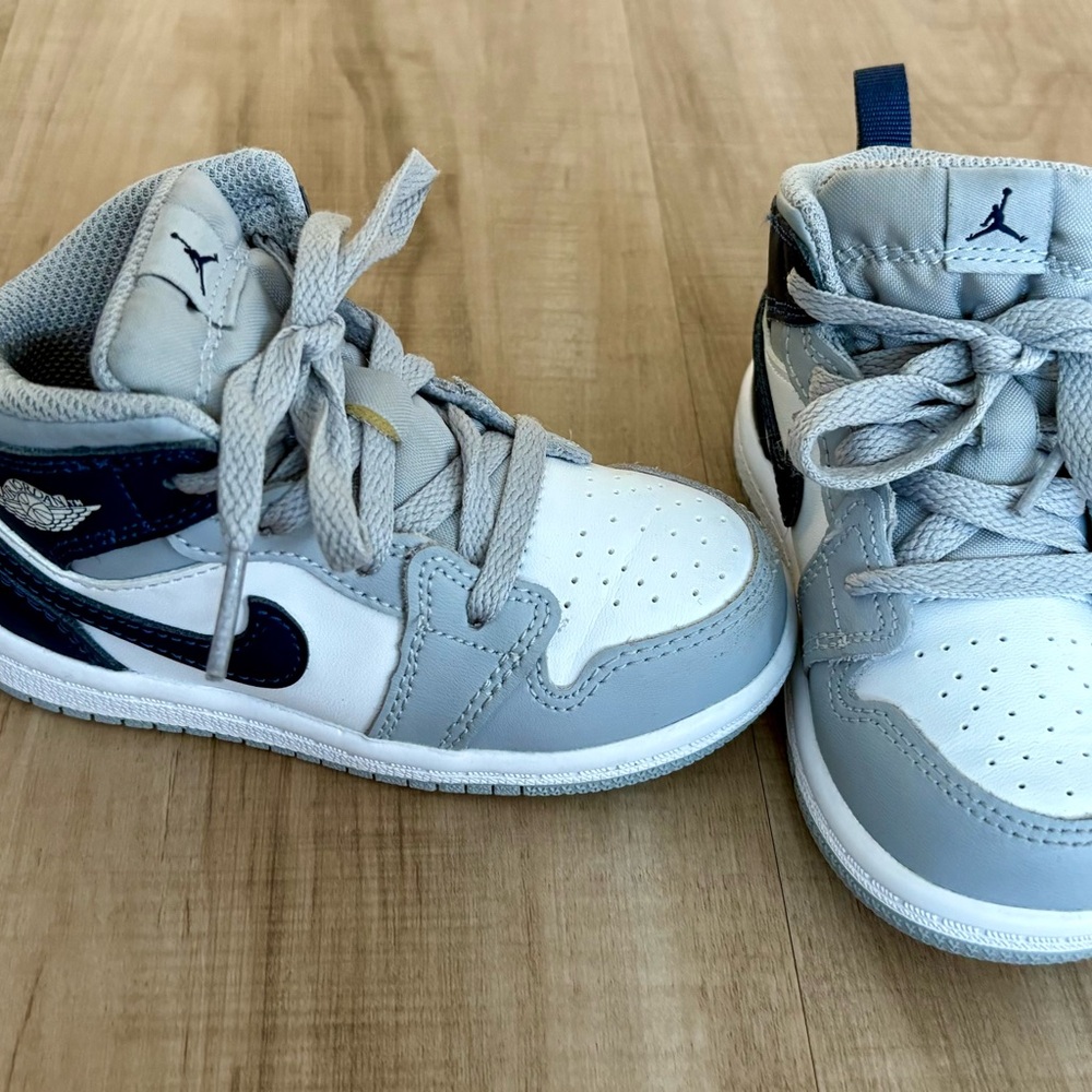 Jordan Kids Sneakers - White, Gray, and Navy